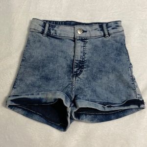 Divided h&m size4 high rise jean shorts